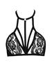 Sutien de lenjerie sexy pentru femei din dantelă transparentă, cu șofer, bretele de bondage, cu scobitură erotică, cu top crop bralette