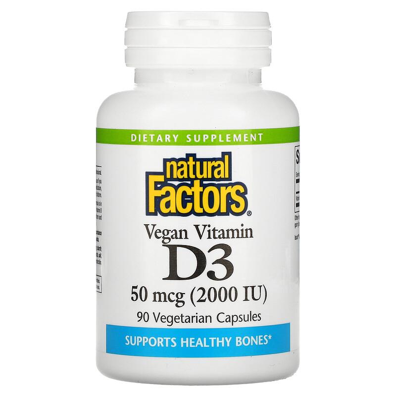 Vegan Vitamin D3, 50 mcg (2,000 IU), 90 Vegetarian Capsules