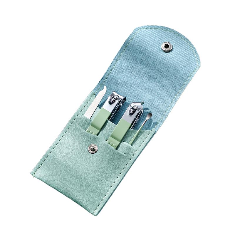 Nail Clipper & Angled File Set with Ear Pick - Manicure Tools for Women