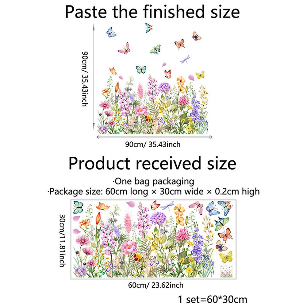 Colored Butterfly And Flower Static Wall Stickers Window Glass Stickers  Colorful Electrostatic Stickers DIY Home Decoration