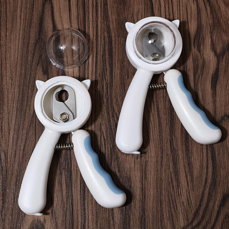 Pet Nail Clipper Cute Splashproof Stainless Steel Universal Dog Claw Trimmer with File for Cats and