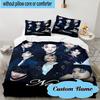 Benutzerdefinierter Name 3-teiliges K-Pop Stray Style Kollektion Bettwäsche-Set, Enthält 1 Stück Bettbezug und 2 Stück Kissenbezüge, Geeignet für Studentenwohnheime und Schlafzimmer Geschenk