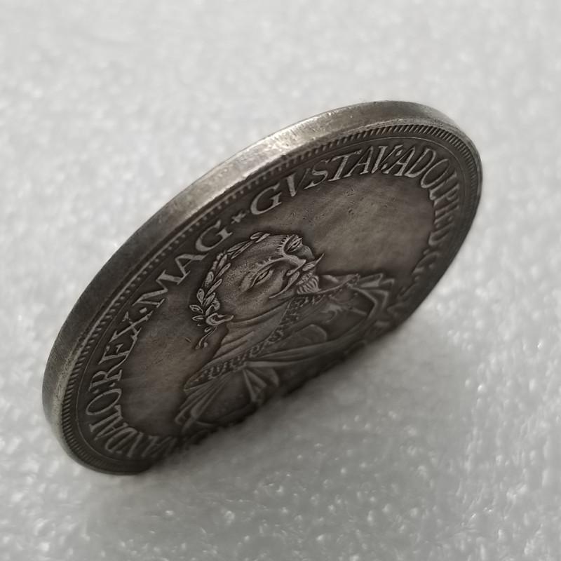 German 1632 Replica Silver-Plated Commemorative Coin in Brass