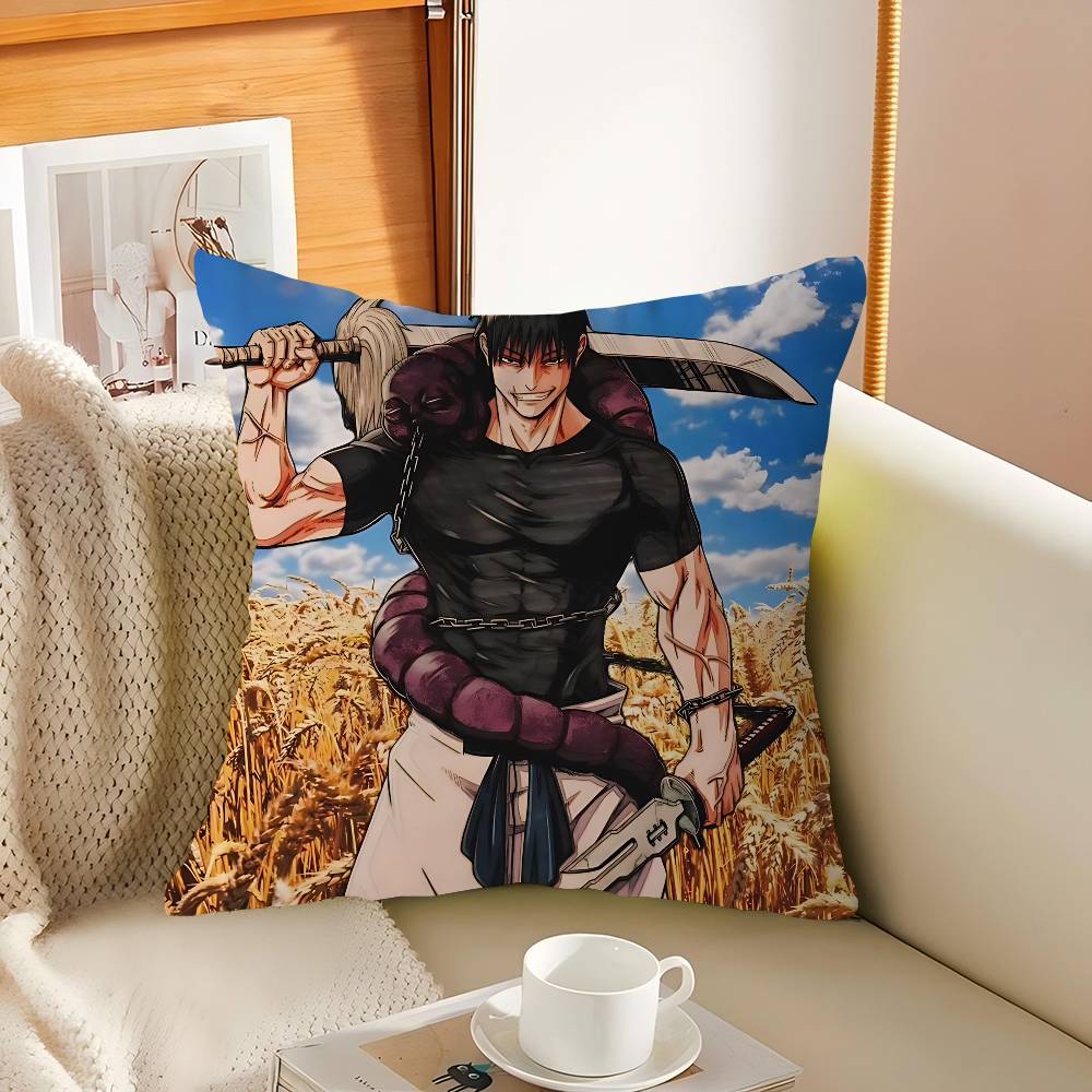 F-Fushiguro Toji Cushion Cover Pillowcase Upholstery Sofa Throw Pillow Home Decor Pillowcas