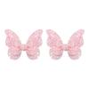 4Pcs Double Butterfly Design Butterfly Hair Clip Sequins Decor Bow Hairpins  For Girls
