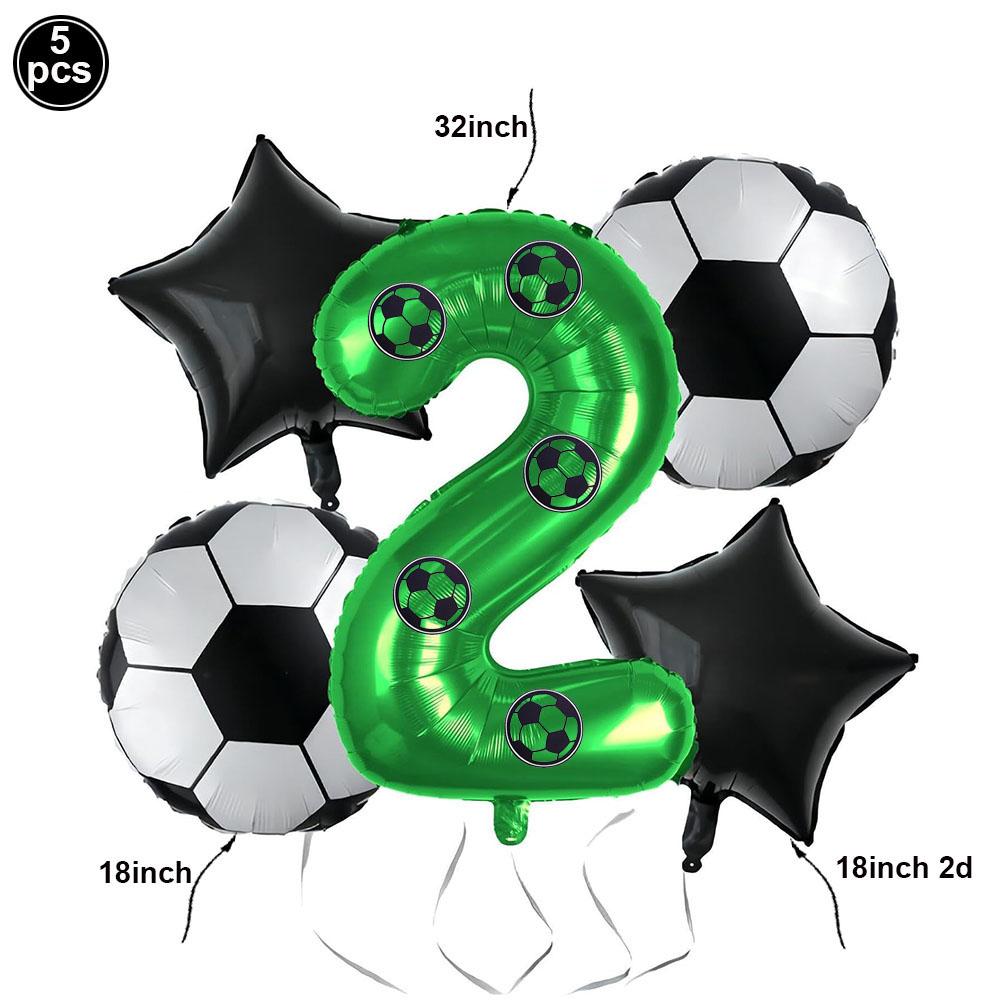 Football Balloon Birthday Decoration Boy Digital Balloon Football Trophy Aluminum Foil Balloon Birthday Party FestivalDecoration