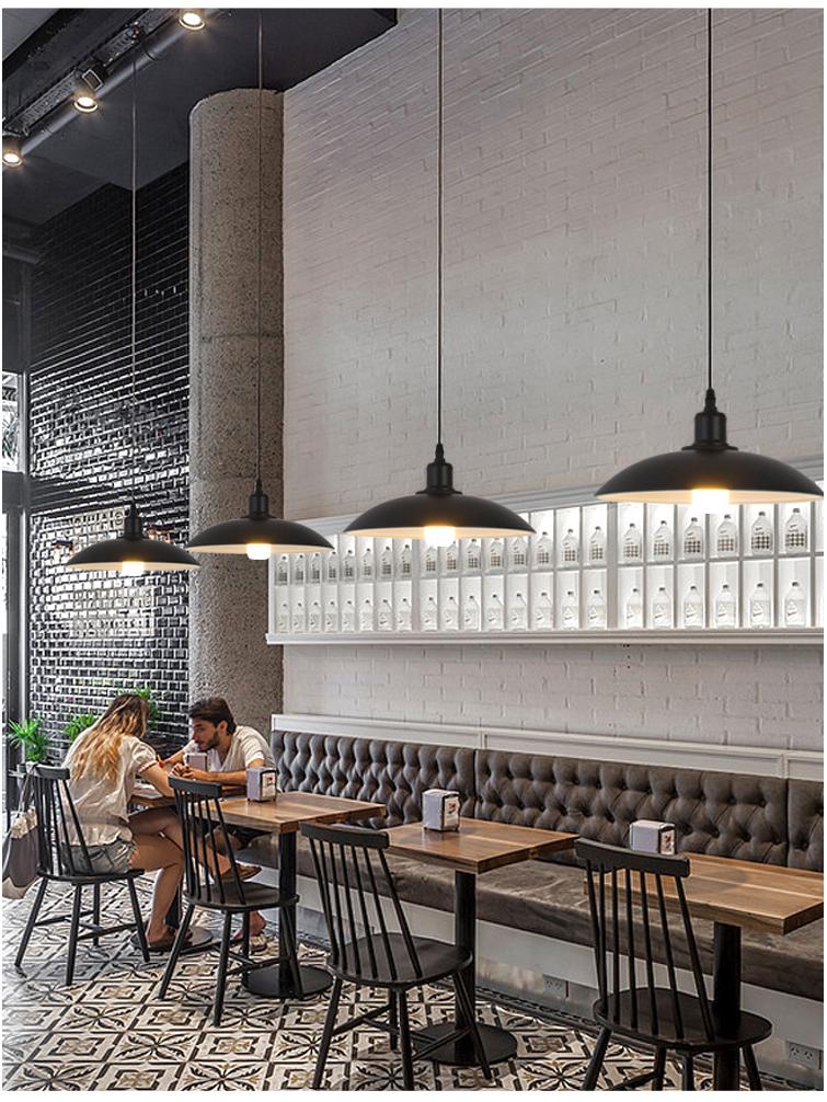 Retro Industrial Wrought Iron Pendant Lamp - Minimalist Style for Bars, Hotels, and Restaurants