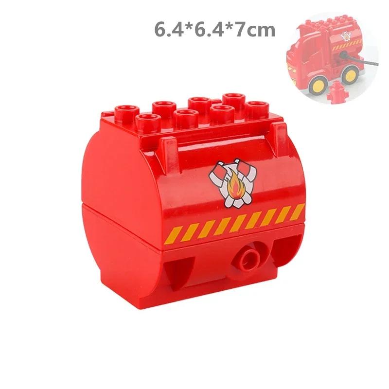 Big Building Blocks Compatible Large Bricks Road Plate Car Parking Pole Fuel Station City Traffic Kids Educational Creative Toys