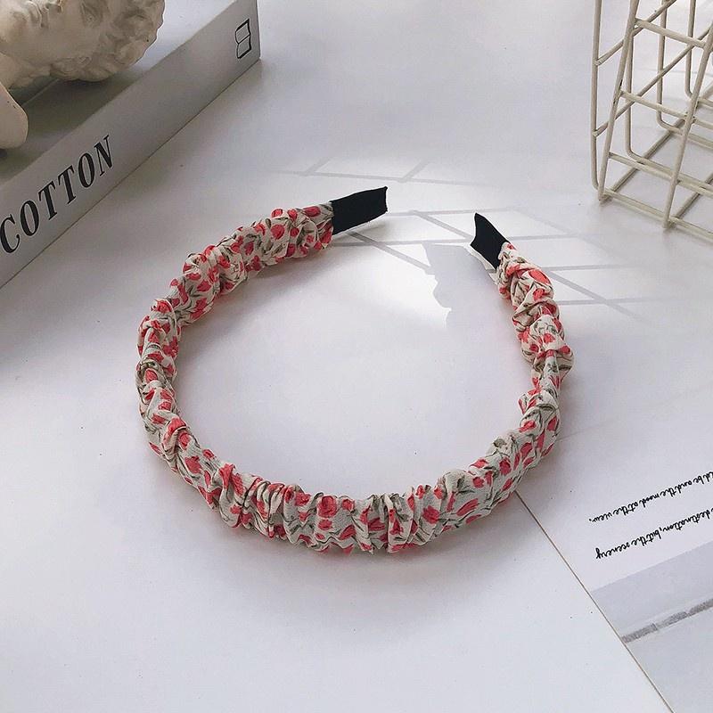 Fairy Headband Floral Pleated Fabric French Hair Band Girls Fixed Hairstyle Hair Hoop Face Wash Headbands Fashion Hair Acc
