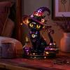 Illuminazione Portico Giardino Cappello da Strega Gotico Luce Notturna, Lampada Decorativa Halloween Acrilica a Bagliore Caldo, Decorazione Vintage Mistica per Camino Casa Spettrale per