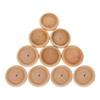 10pcs Solid Wood Base Needle Cushion Base For Sewing Unfinished Wood Coasters Small Wood Base DIY Miniature Artware Bases Round