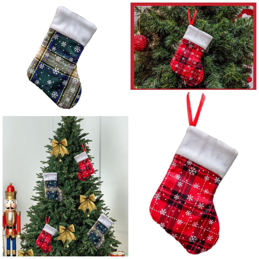 Christmas Small Stockings Gifts Bag Fireplace Decoration Holiday Xmas Party