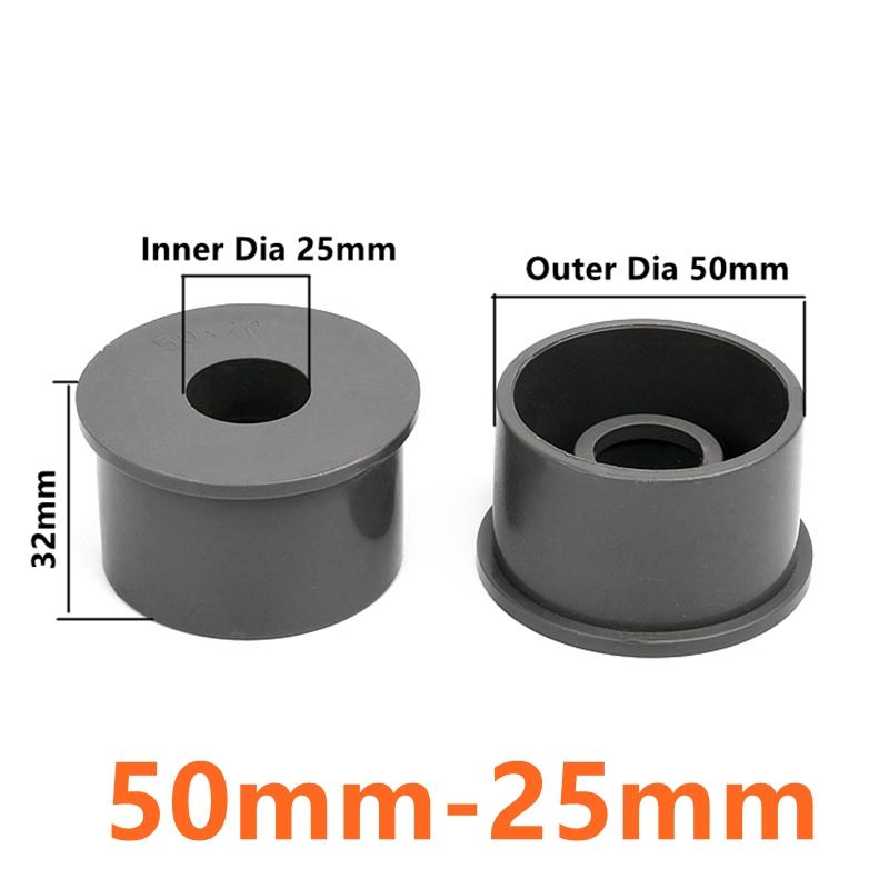 25~63mm To 20/25/32/40/50mm PVC Reducing Pipe Connectors Garden Irrigation Joint Water Supply Pipe Adapter Aquarium Pipe Bushing