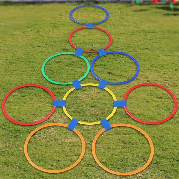 Educational Hopscotch Ring Training Game For Kids Body Sensory Development Antislip Plastic Hoops for Outdoor Activity