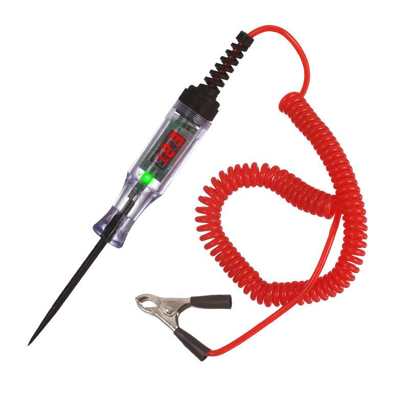 Automotive testing pen LED test light, car digital display, 12v24v70V, automotive repair circuit, fuse detection and testing pen