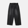 MOIF [Aw25] Wide Belted Denim Pants / Washed Black