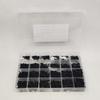 2010pcs Boxed Black Round Head 1MM‑4MM Mixed Sizes Assortment Kit Self-Tapping Screw Pan Head Wood Screw Set Assortment Kit