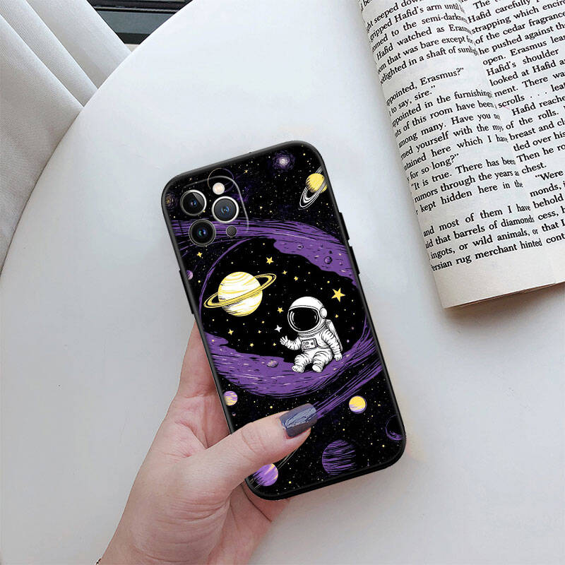 MH15 Astronaut Space Moon Phone Shell for Samsung S20 S21 S22 S23 S24 FE Ultra Plus Lite S21S A55 A07 A17 F06 F16 M06 M16 M56 A36 A37 A57
