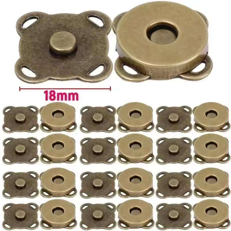 20set Bag Magnetic Snaps Buttons 14/18mm Plum Magnet Closure Buckle Purse Clothes Handbag Wallet DIY Accessories Jewelry Finding