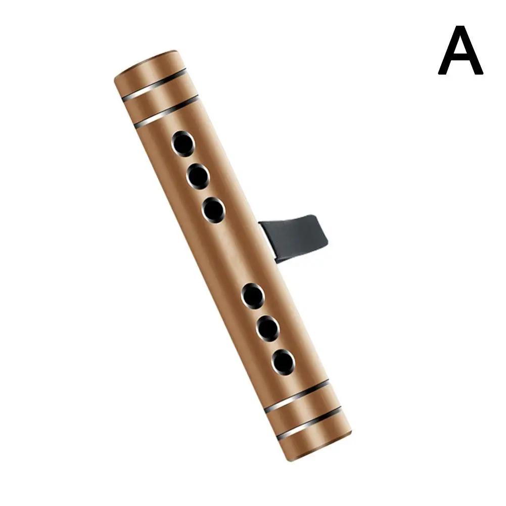 Car Fragrance Vent Clip Cylindrical Essential Oil Car Diffuser Air Freshener with 5 Refill Sticks for Auto Office Kitchen K2Z0