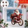 Christmas Pendant Acrylic 2D Cartoon Santa Claus Snowman Animal Pet Festive Hanging Ornaments For Xmas Tree Decor