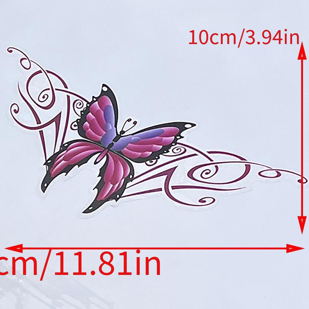 Car Sticker Colorful Butterfly Car Sticker Waterproof Vinyl Decal with Swirl Pattern for Vehicle Body & Window Decoration