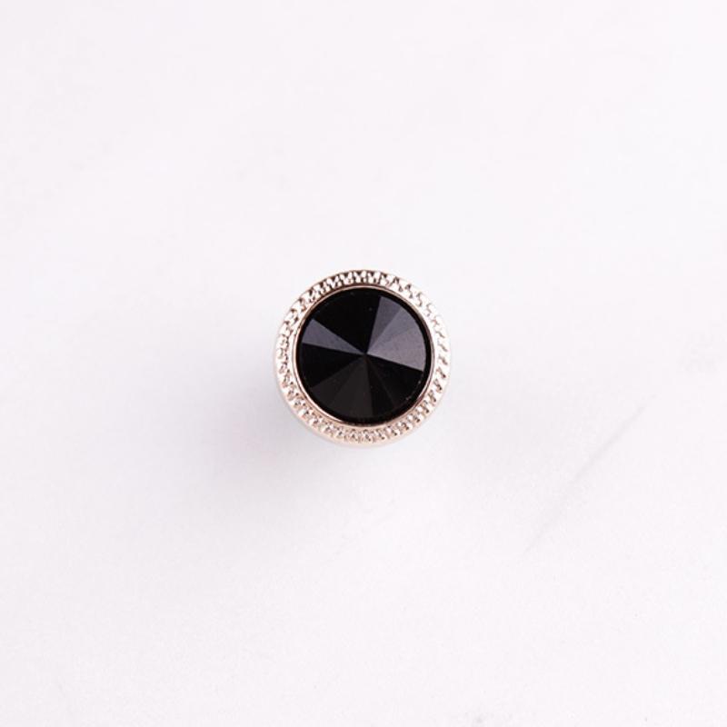 Korean High-end Collar Mini Lapel Pin Men s Shirt Brooches Women s Buckle Small Rhinestone Women s Corsage Crystal Accessories чёрный