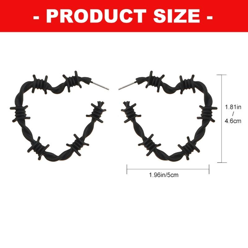 Minimalists Thorn Knot Heart Earrings Unique Korean Trendy Alloy Studs For Her