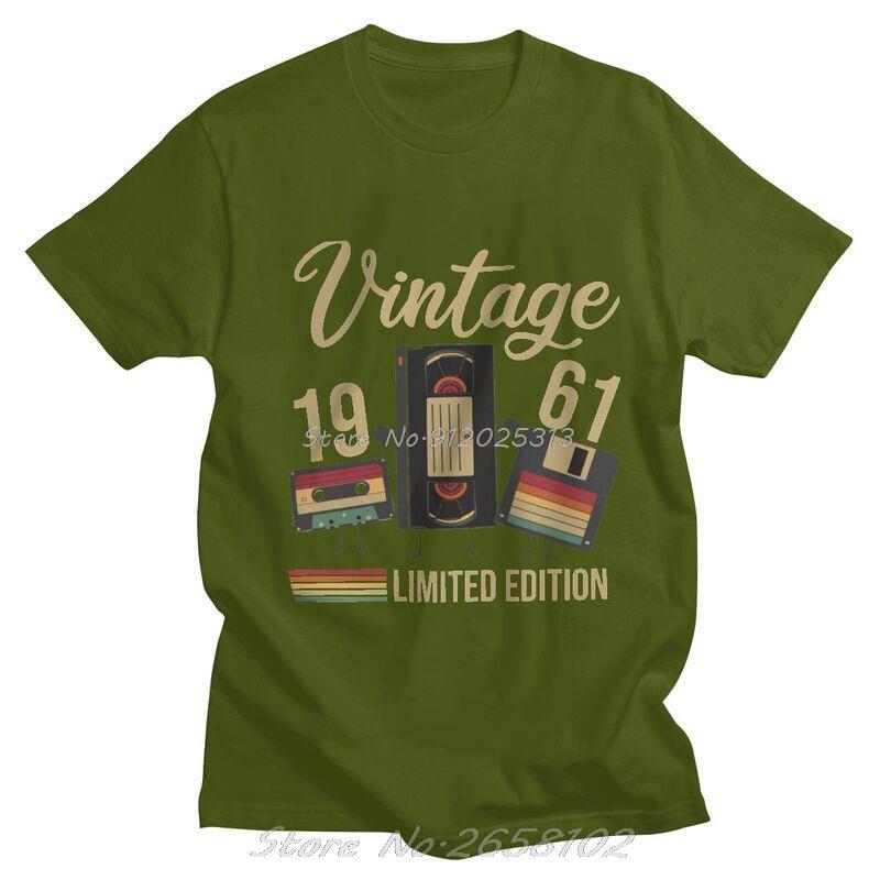 Disco Video Cassette 1961 Vintage Tshirt Unisex Harajuku T Shirt Short Sleeve Cotton 60th 60 Years Old Birthday Tshirt Tee Top