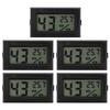 5 Stück LCD Thermometer Hygrometer Mini Innen Zuhause Desktop Temperatur Luftfeuchtigkeit Messgerät Schwarz