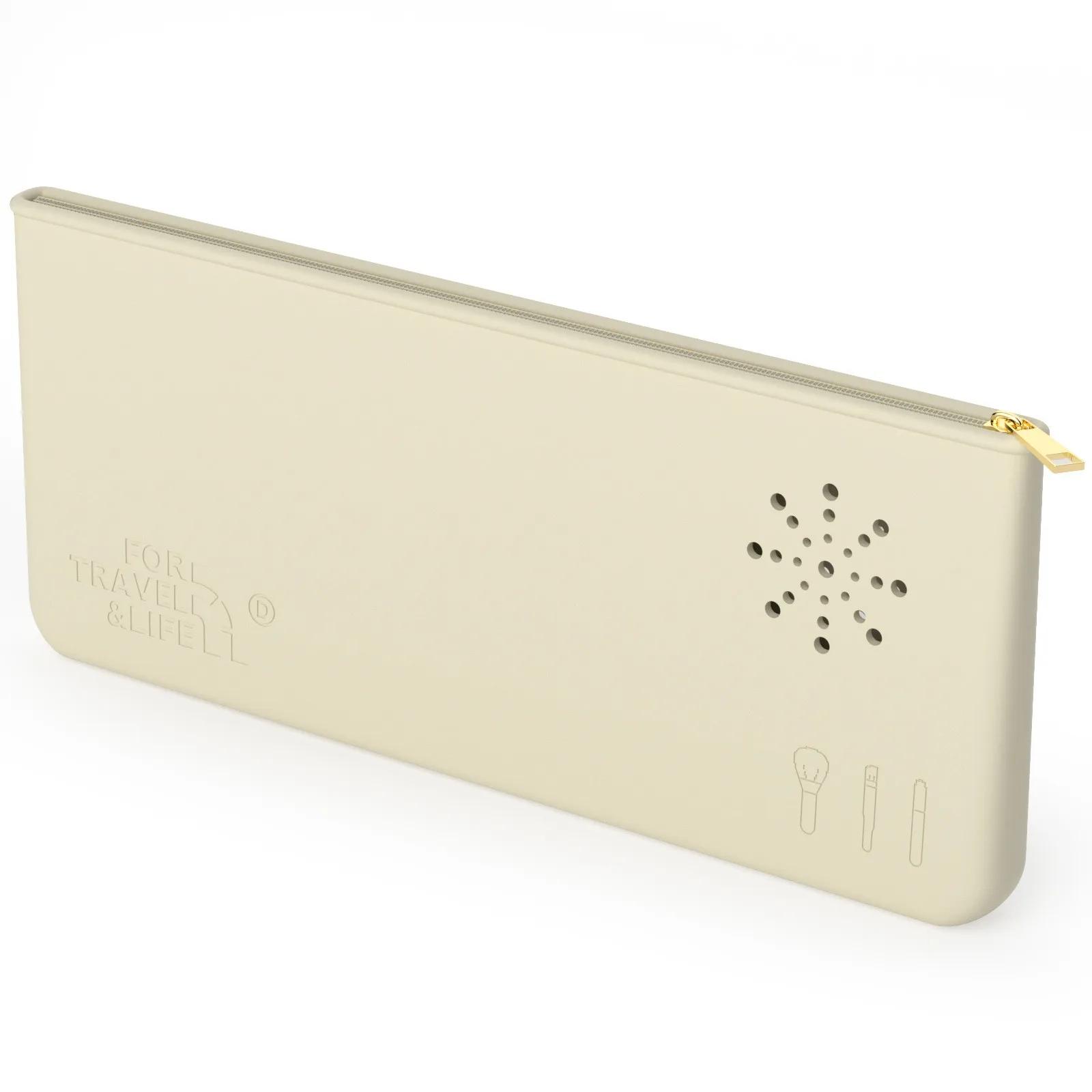 

Portable Travel Makeup Brush Bag for Storing Women s Cosmetics Handbag Storage Bag Is Simple and Elegant бежевый