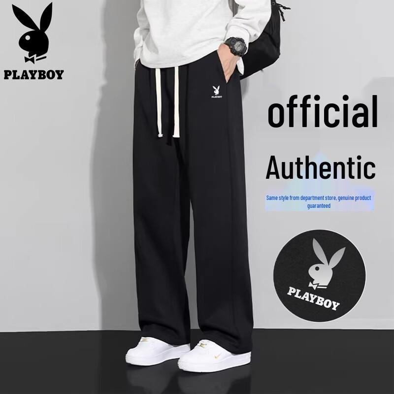 PLAYBOY Men s Loose Straight-Leg Casual Sweatpants XL