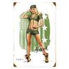 Military Pinup Girls Metal Tin Signs Vintage Plaque Plate Retro Wall Art Poster for Home Cafe Bars Pubs Iron Painting Decoration