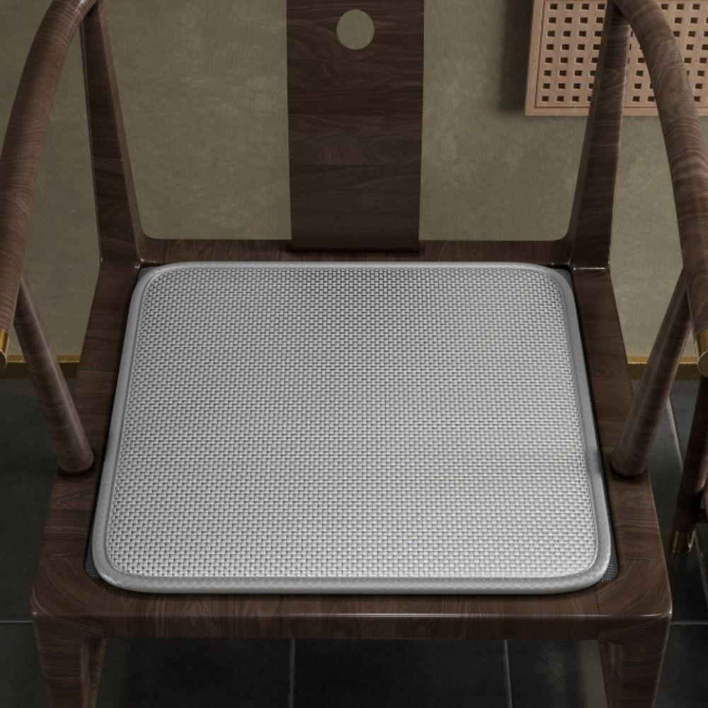 Universal Breathable Ice Silk Seat Cushion Wear Resistant Non-Slip Office Chair Cushion Square Chair Mat Home Decor