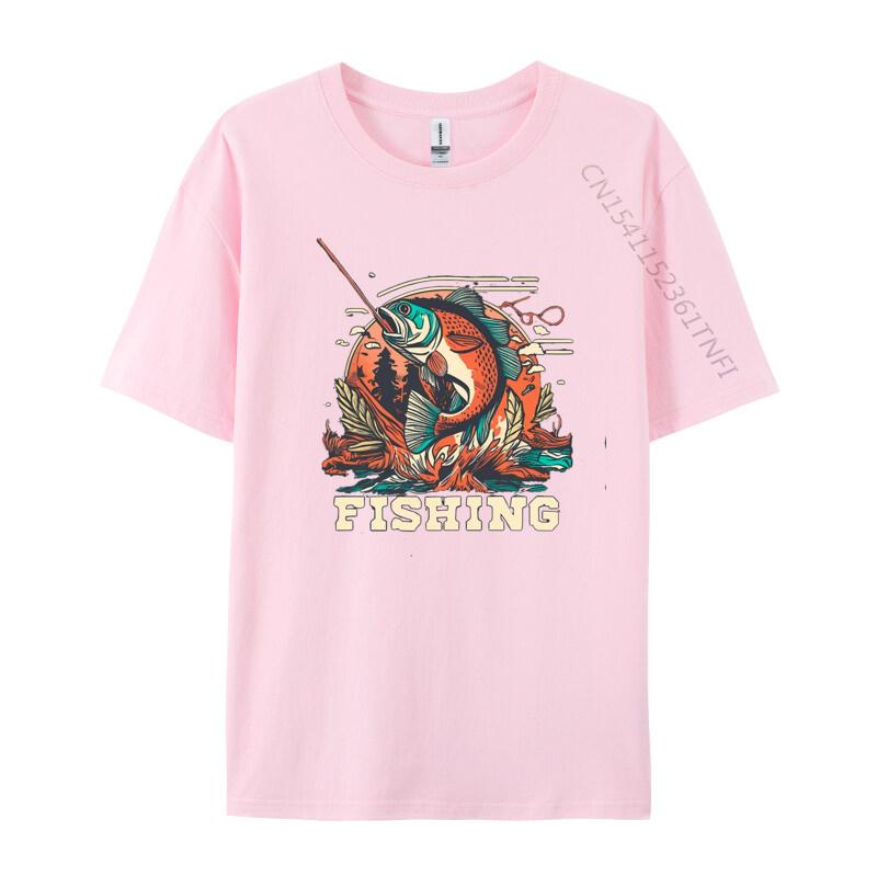 Fishing TShirt NEW YEAR DAY All Cotton Tops Tees Printed Tshirts Cheap Tshirts Oversized T Shirt Men