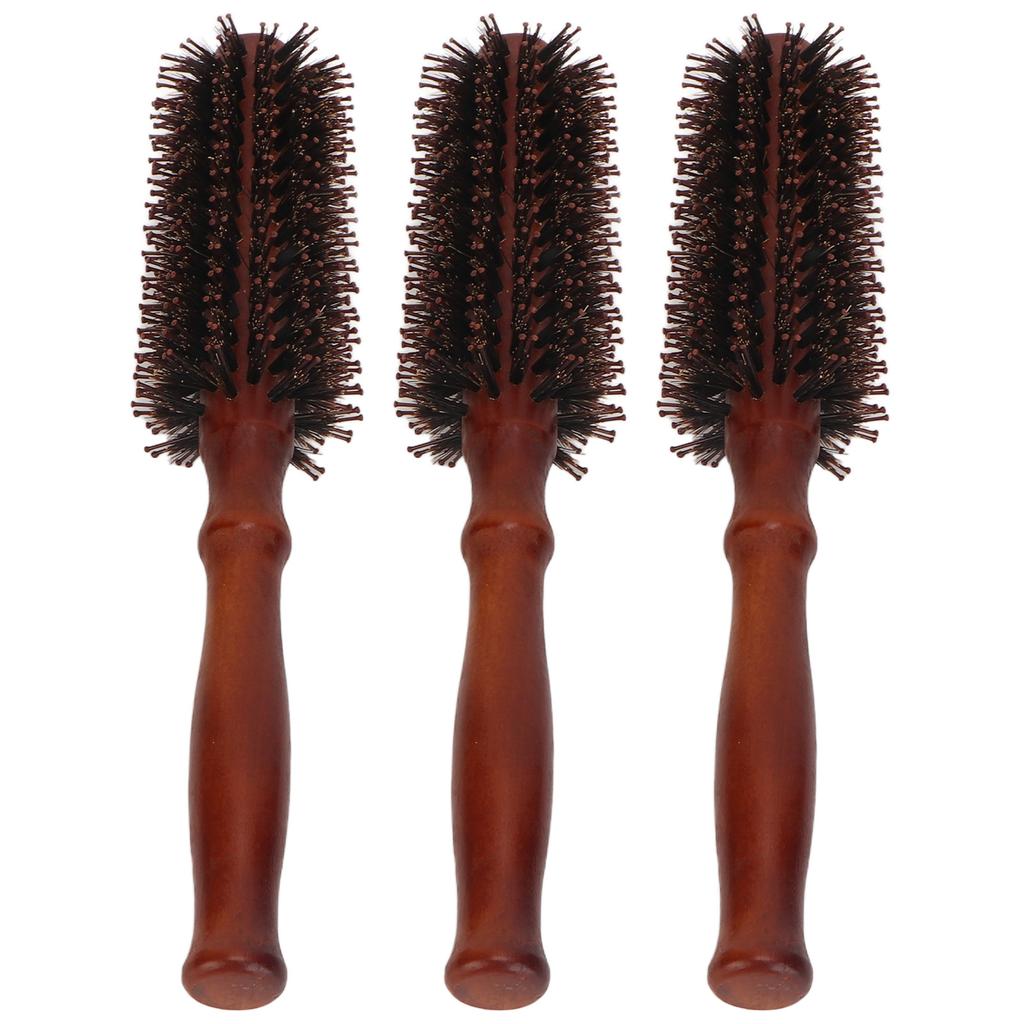 3pcs Round Nylon Brush Prevent Static Heat Resisting Balancing Oil Bangs Comb for Salon Home