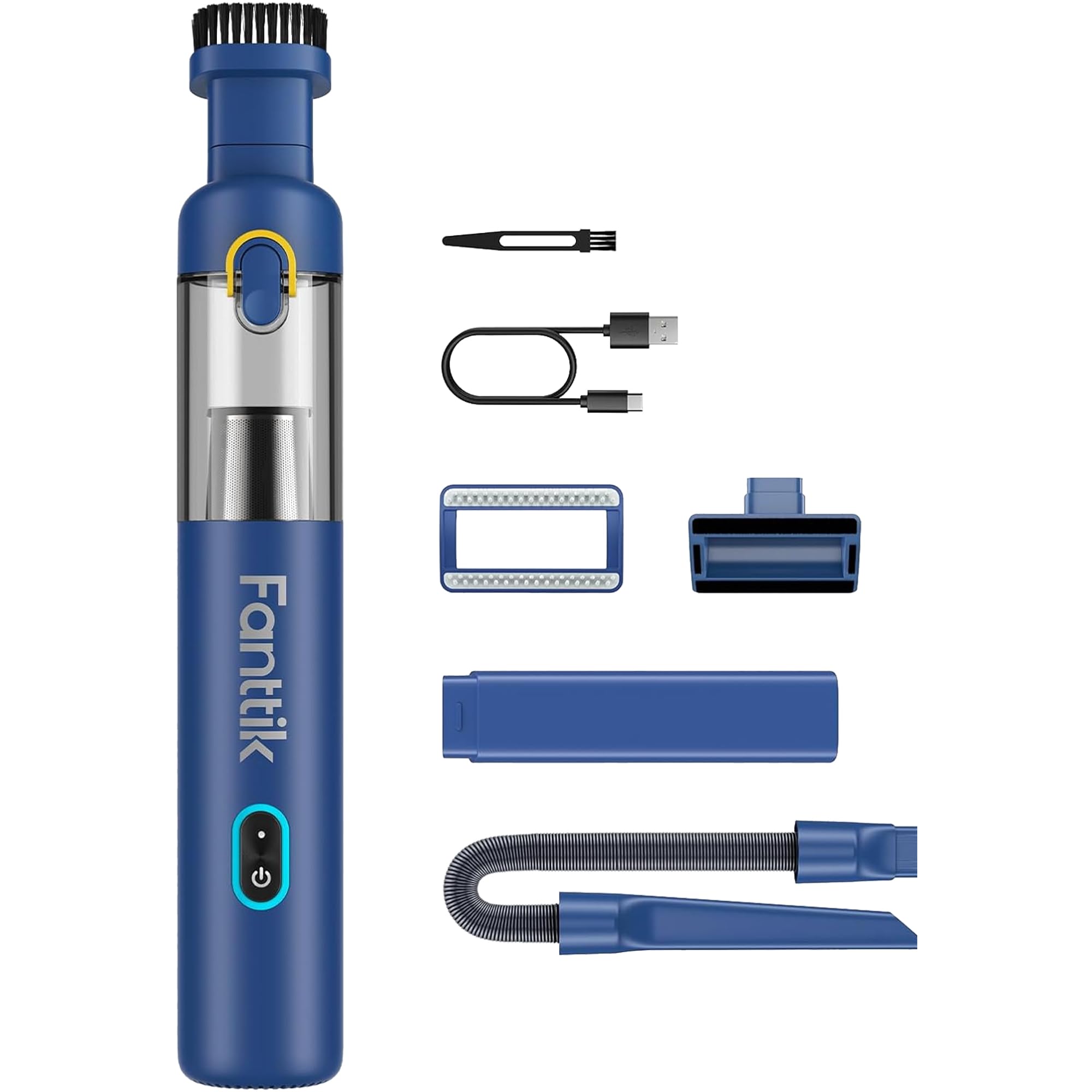 

Автомобильный пылесос Fanttik V8 Mate 12000Па Мощный 540г Быстрый 30 минут для интерьера автомобиля Мебель Дом Синий Пылесос, Всасывание, Легкий, Компактный, синий