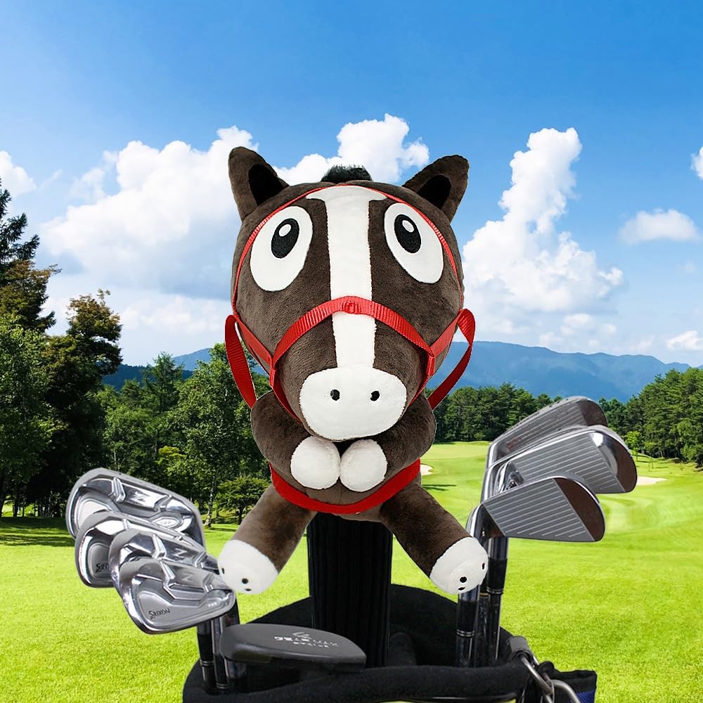 Hokushin Racehorse Headcover for OHC80 Kyosouba HC DR Drivers, (Brown/FF/Men's, Women's)
