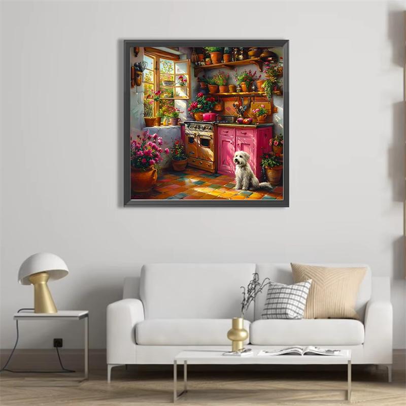 5D DIY Full Round Drill Diamond Painting House Kit Home Decor Art 55x55cm Children Gifts New Year Gifts Adult Gifts
