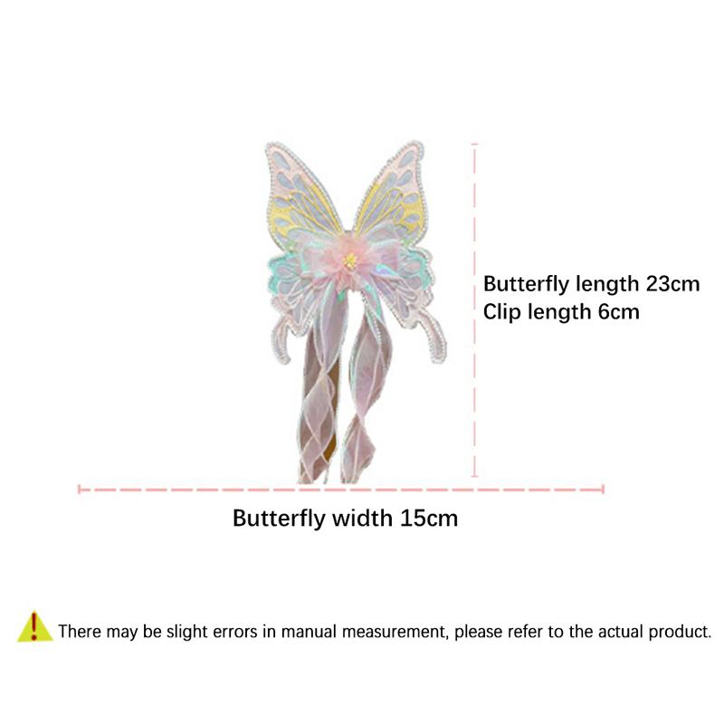 Cute Big Bow Princess Style Girl Woven Hair Strap Hair Clip With Long Tail Headwear Hair Accessories