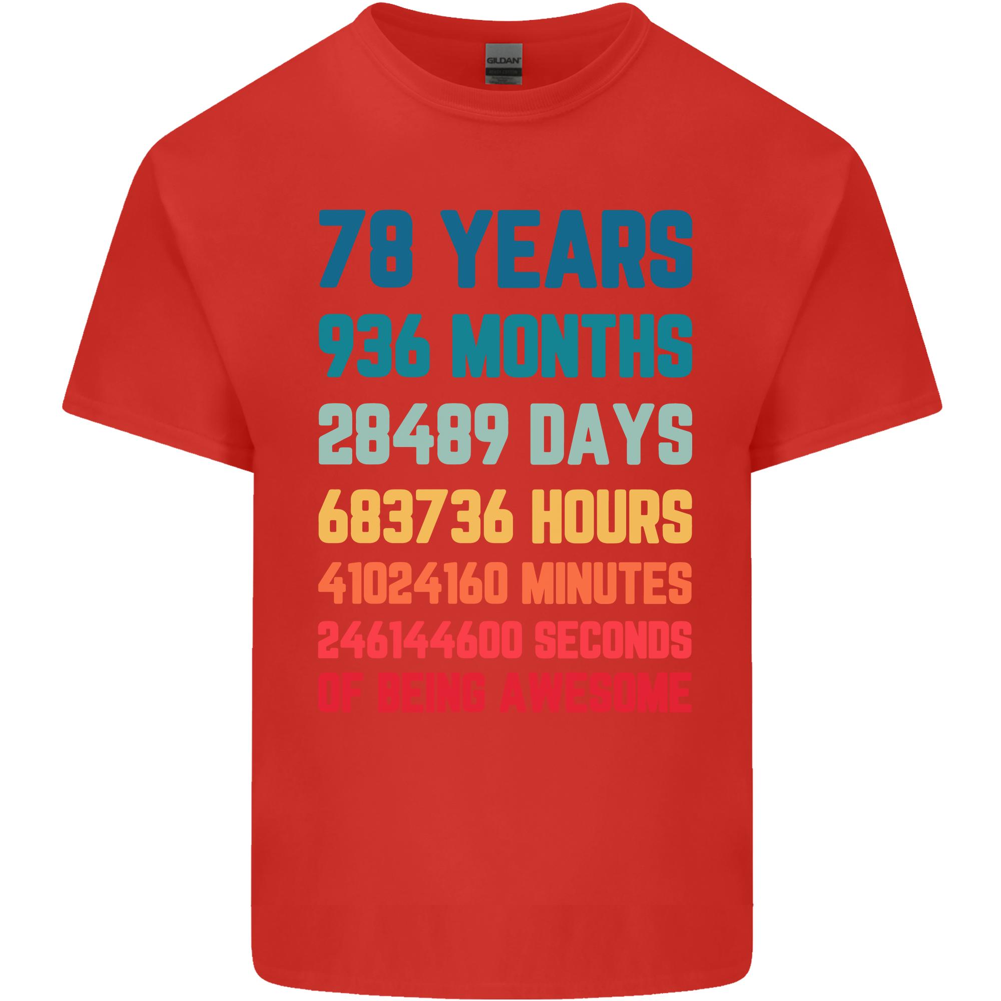 78th Birthday 78 Year Old Unisexs Light Cotton TShirt S