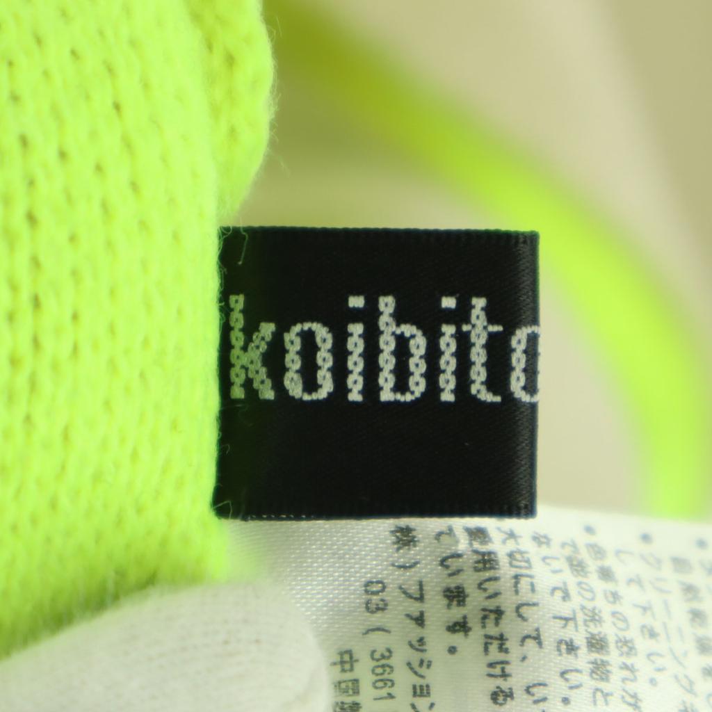 koibitomisaki Two-tone color Long sleeve Knit coat M beige Hoodie Women Used