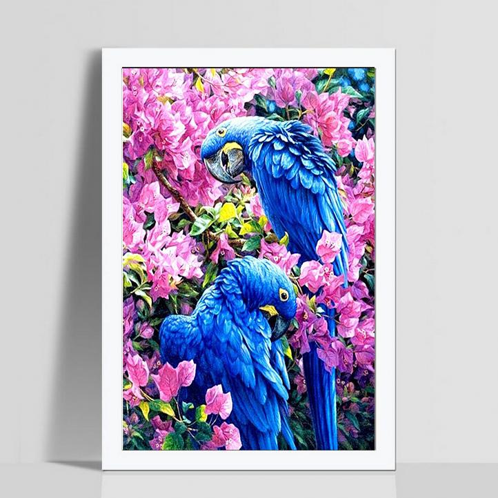 5D DIY Diamond Painting Animal Parrot Full Round Diamond Embroidery Cross Stitch Diamond Crystal