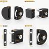 Frameless Glass Door Lock: U-shaped Hook & Round Lock for Single/Double Sliding Main or Office Doors