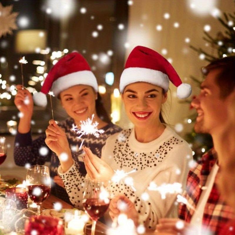 1pcs,Christmas Hat,Santa Claus Hat,Red Velvet,Thickened Christmas Hat,Suitable for New Year's Holiday Party,Christmas Decoration,Red