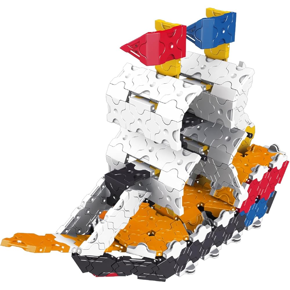 Yoshiritsu LaQ Hamacron Constructor Ship Set 420 Pieces + 12 Special Pieces Building Toy