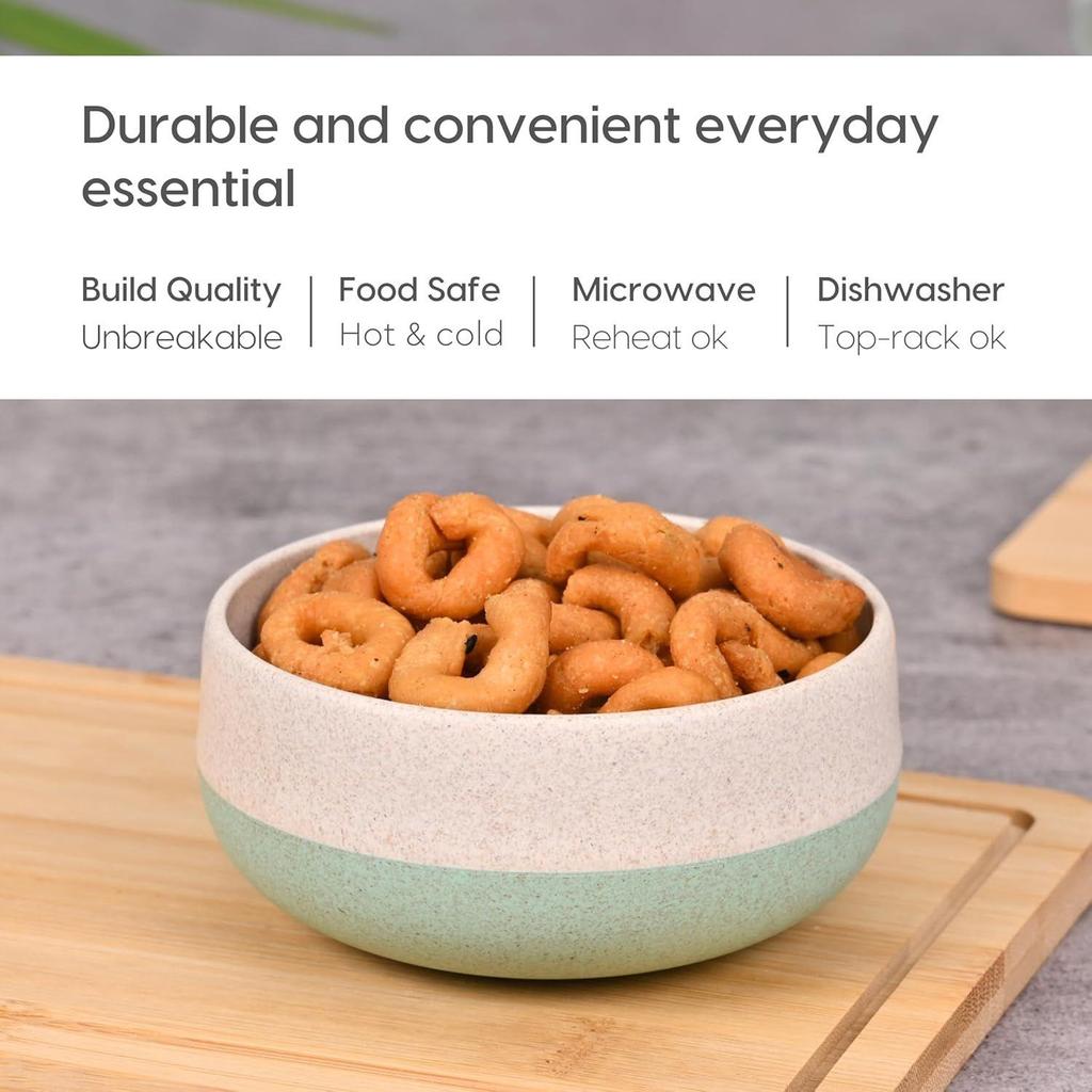 Earth-Friendly Soup Bowls with Spoons Set of 6 | 250 Ml