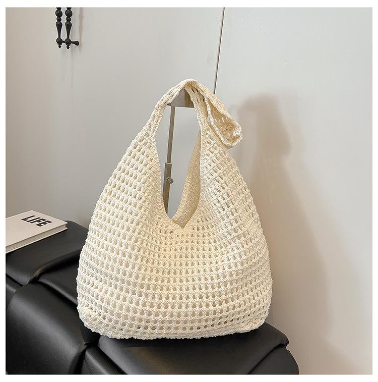 

New knitted bag woven bag shoulder bag casual women s bag seaside vacation bohemian bag
