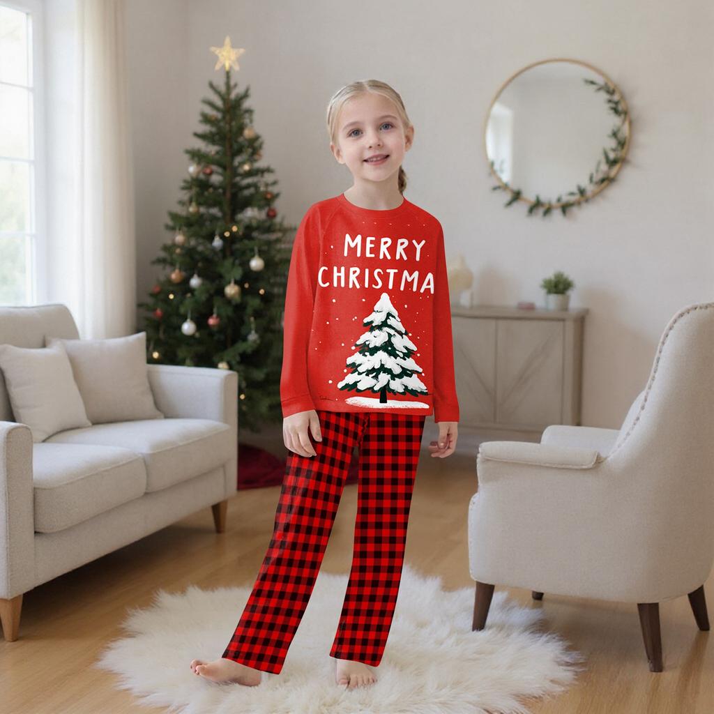 Passende Familiensets mit Weihnachtsmotiven, Langarmshirts und Hosen