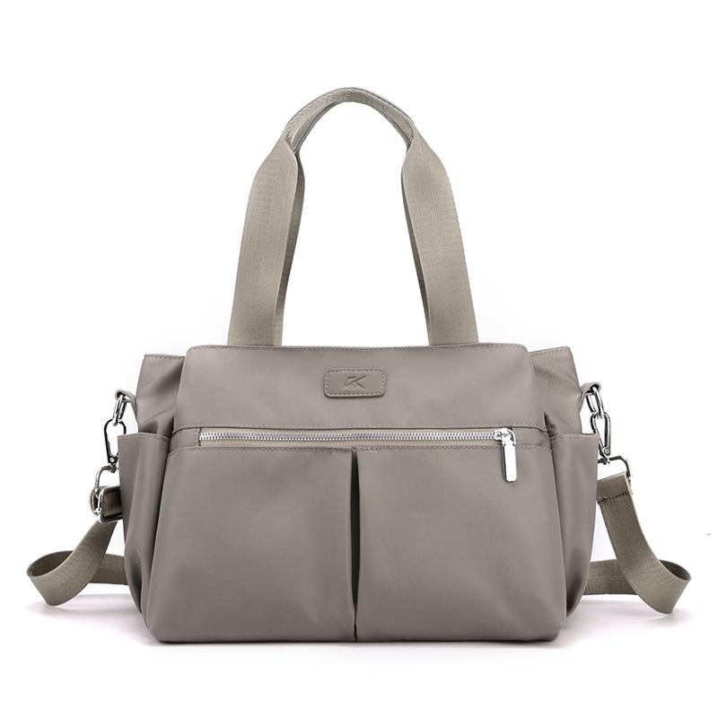 

Нейлоновая сумка, женская корейская сумка-тоут, нейлоновая повседневная дорожная сумка для хранения, сумки на плечо, кошельки и сумки для женщин серый